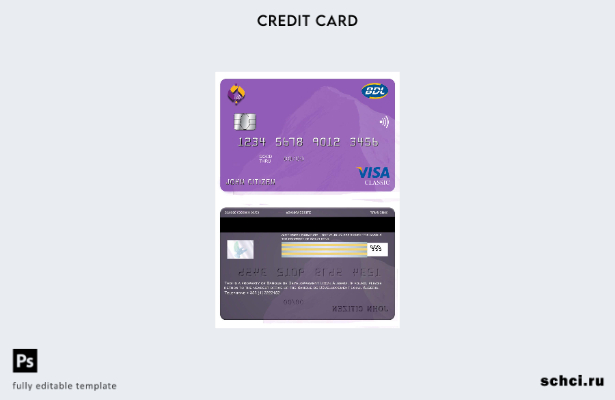 скачать в цифровом формате шаблон карты Visa Banque de Developmentpement Алжира